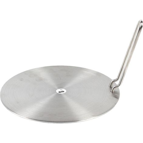 Plaque Diffuseur de Chaleur par Induction, 24 cm de Diamètre, 3 mm d'Épaisseur, 0,76 kg de Poids, Compatible avec Divers Ustensiles de Cuisine, Matériau en Acier Inoxydable et Aluminium (1/5)