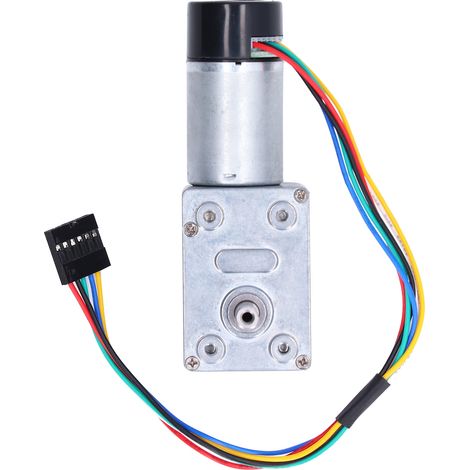 Motoréducteur à vis sans fin à torsion élevée, entièrement métallique, autobloquant, à arbre unique, 23 tr/min, 6 V CC