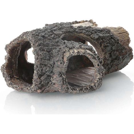 Tronc d'arbre creux en résine, décoration pour aquarium Betta, maisonnette en bois pour petits et moyens poissons. (1/5)