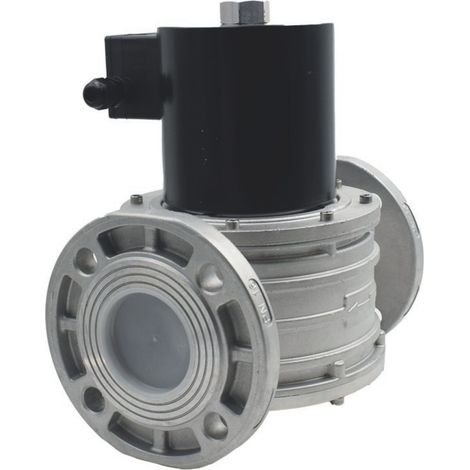 Electroválvula de gas, normalmente cerrada, con reinicio automático, 1 bar, DN100, sin bobina, EV-1 (1/5)