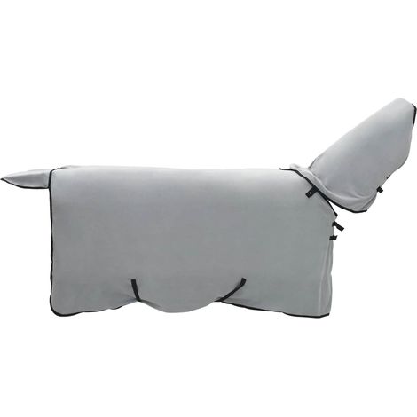 Horse Blanket Full Light Grey and Pink 105 cm Polyester vidaXL