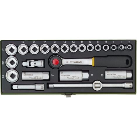 Compass series Compact, 3/8 "Ratchet 24 piezas Proxxon 23110