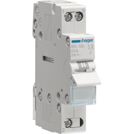 Interruttore Hager sfl125 25A design modulare etichettatura