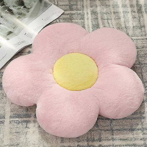 Filiyano-Coussin de sol floral Wabjtam 19,6" en forme de fleur, coussin de siège mignon, coussin de chaise tournesol, coussin décoratif surdimensionné (1/4)