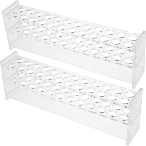 Support pour Tubes à Essai en Acrylique 10 Ml 2 Pièces 2 Rangées X 12 Trous Ø16 Mm Porte-tubes Réutilisable pour Laboratoire Support de Rangement Polyvalent pour Tubes (1/5)