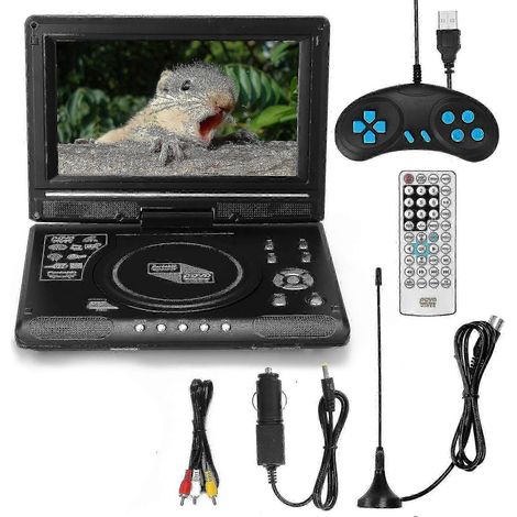 Lecteur DVD/TV portable 9,8 pouces avec lecteur MP3/MPEG et poignée de jeu - JXLGV (1/5)