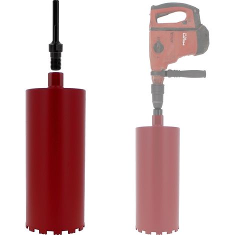 Diamantbohrkrone Ø 180 mm mit Adapter für Bohrmaschine und SDS-max-Bohrhammer