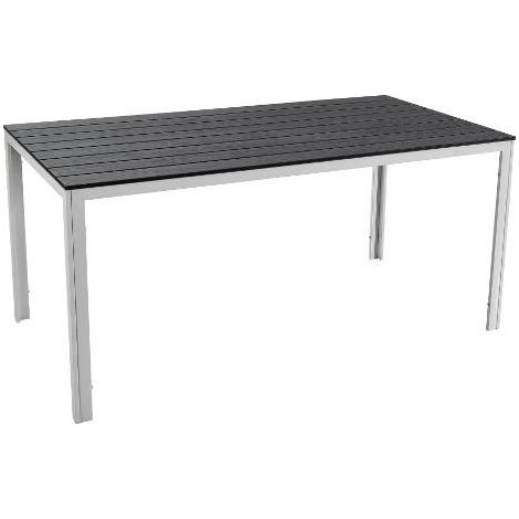Amicasa Gartentisch Roma 156x78 cm Anthrazit und Weiß
