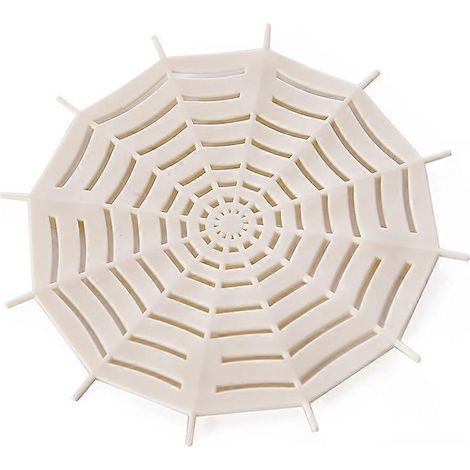 Lot de 4 filtres à cheveux pour siphon, baignoire, lavabo, pour salle de bain, cuisine, ventouses beiges (1/3)