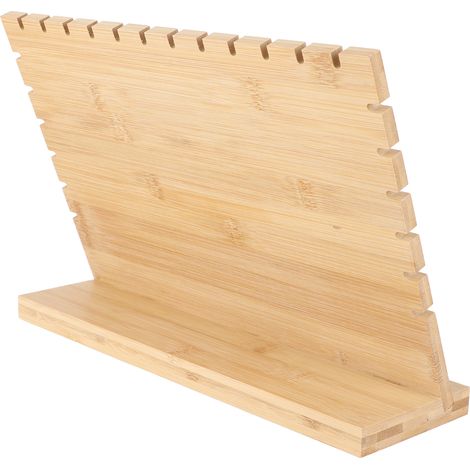 Multifunktionaler Kettenhalter mit Bambus- und Samttablett, für 10–20 Schmuckstücke – Modell aus Bambus und Samt, 32 x 22 x 10 cm (1/3)