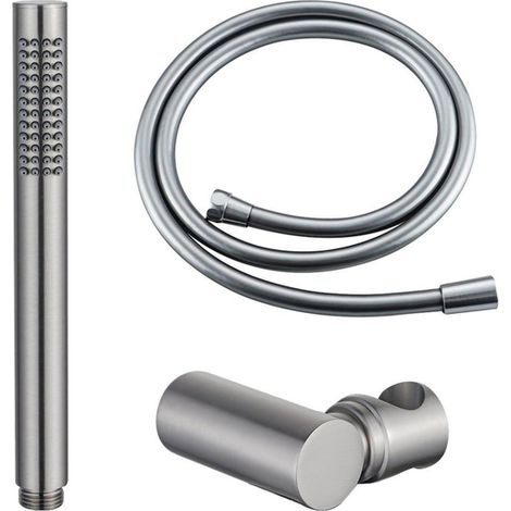 FugaFlow Eccelente Sobrado ensemble de douche à main avec support de douche à main et tuyau lisse en acier inoxydable (1/4)