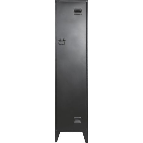Etagère, meuble étagère en métal coloris noir - longueur 40 x profondeur 41 x Hauteur 180 cm (1/5)