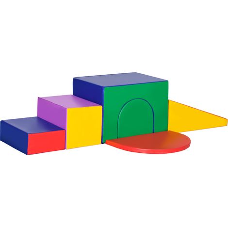 Jeu de construction motorisé Escalade 7 pièces blocs mousse revêtement synthétique multicolore éducatif préscolaire