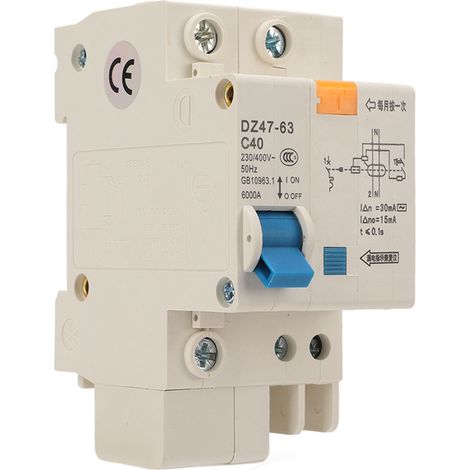 Leitungsschutzschalter, tragbarer Überlastschutz, 40 A, 230 V, 400 V, DIN-Schienenmontage, 6000 A (1/5)