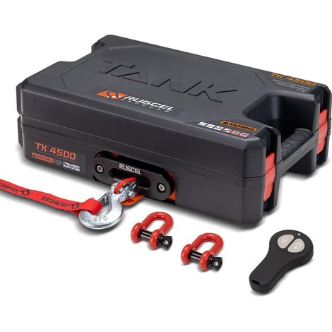 WINCH Treuil Électrique Portable 2041 kg (4500 LBS), 12V CC, IP67 Étanche, Corde Synthétique, Guide-Câble Hawse, Plaque de Montage en Acier, Télécommande Sans Fil, pour SUV Tout-Terrain Camion (1/5)