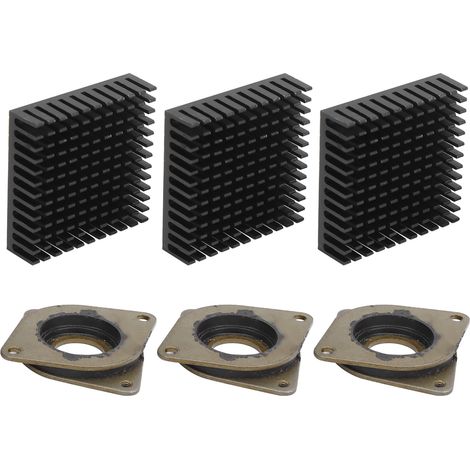 3 dissipateurs thermiques pour radiateur en aluminium 40 x 40 x 11 mm - Fournitures électriques pour système de refroidissement (1/5)