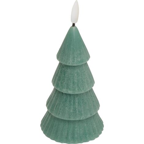 Bougie lumineuse à LED forme Sapin H 15.5 cm Vert - Feeric Christmas (1/2)