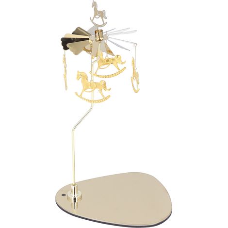 Bougeoir rond triangulaire style romantique européen en acier inoxydable avec carillon éolien rotatif pour aromathérapie et porte-bougie Trojan (1/5)