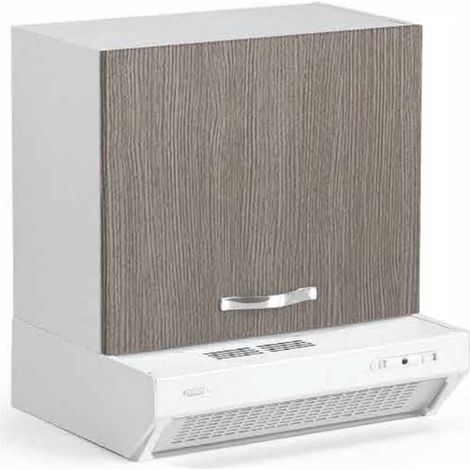 Kit de cuisine suspendu au-dessus de la hotte 1 porte 60x30x49h finition mélèze gris - Séjour