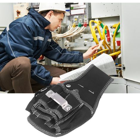 Sacoche à outils en tissu Oxford, ceinture porte-accessoires grande capacité pour électriciens et travailleurs manuels (1/5)