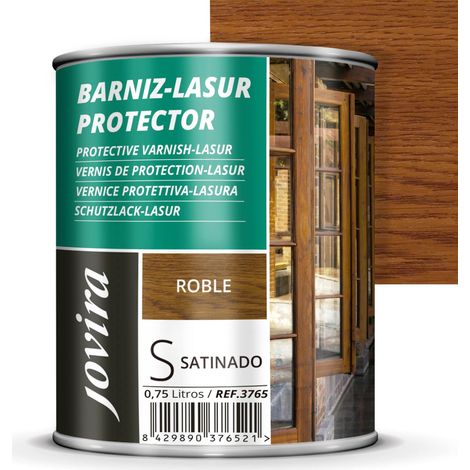 PINTURAS LASURE EFFET SATINÉ protège, décore et embellit tout type de bois. (750 Millilitres, Chêne) (1/5)