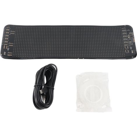 Panneau lumineux LED 64x20, matrice de points, Flexible, Programmable, contrôle par application mobile, texte personnalisable (1/5)