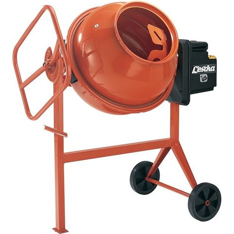 Altrad – Bétonnière 140 l 0,5 kW – Pour béton armé – Poids 63 kg – Tension 230V/50Hz – Avec roues pour chantiers