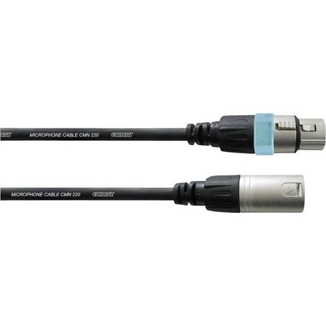 XLR Cavo di collegamento Cordial CCM7,5FM [1x Presa XLR - 1x Spina XLR] 7.50 m Nero