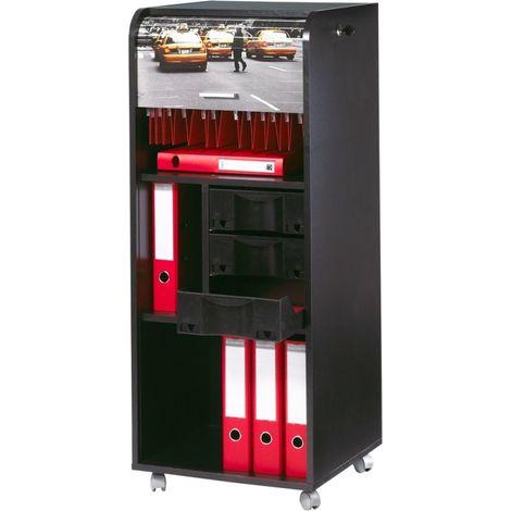 Caisson de Bureau Mobile Noir 108 cm - Coloris: New York 504