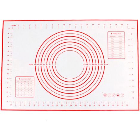 Tapis de cuisson en silicone avec graduations, antidérapant et antiadhésif, idéal pour la pâtisserie, les anniversaires et les mariages. Parfait pour la cuisine, les fêtes et les réceptions. (1/5)