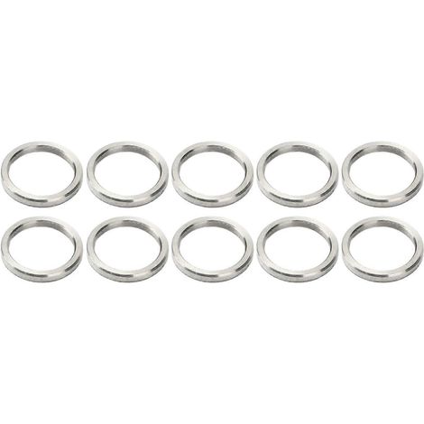 10-teiliges Unterlegscheiben-Distanzscheiben-Set, 15 mm Außendurchmesser, 12 mm Innendurchmesser, Edelstahl, Zubehörteil, Kit 3515-0015-0020