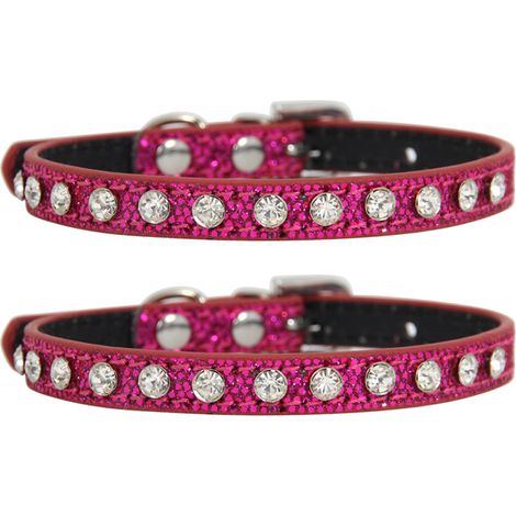 Collier Pour Chien Et Chat - Cuir Suède Doux Avec Strass Réglable - Accessoire Élégant Pour Animaux De Compagnie - 1 Pièce (1/5)