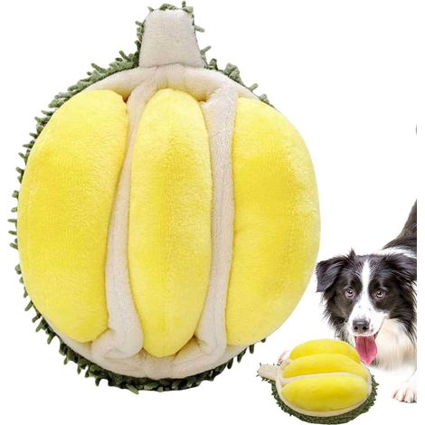 Jouet pour Chien,Peluche Doudou Dentition en Forme De Durian Réaliste avec Couineur  Jouets pour Chiots  pour Chiot, Intérieur Et Extérieur, Cadeau pour Noël Et Anniversaire (1/5)