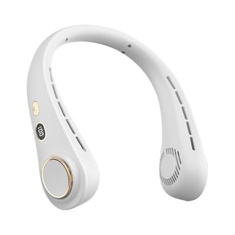 Wearable Bladeless Neck Fan 720 Airflow Hanging Design White (1/5)