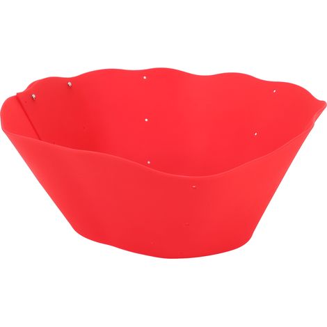 Écran anti-éclaboussures silicone rouge ajustable pour poêle casserole 20-34 cm cuisine quotidienne avec 12 attaches (1/5)