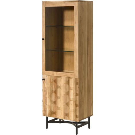 Vitrine Akazie 60x40x180 natur lackiert LONDON 115