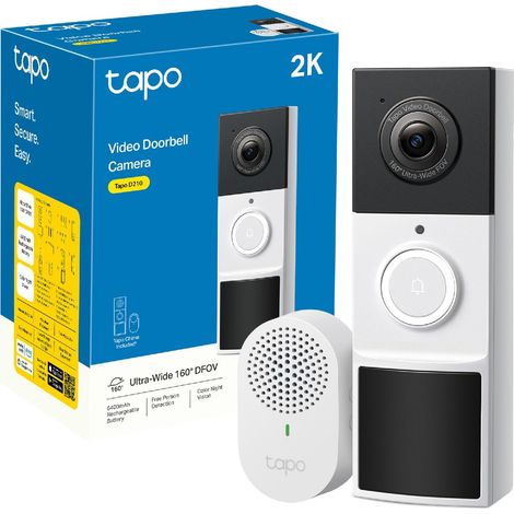 Tp-link tapo d210 sistema per video-citofono 3 mp nero, bianco (1/5)