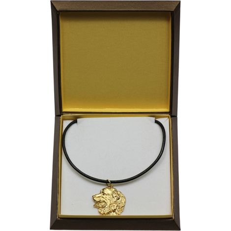 Cane da montagna bernese I - collana con ciondolo placcato oro in confezione regalo per gli amanti dei cani, gioiello di grande effetto di Art-Dog (1/5)