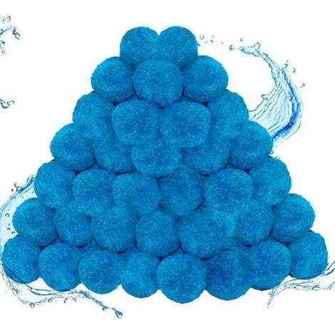 Boules filtrantes pour piscine, système de filtration à sable réutilisable (bleues 700 g) (1/5)