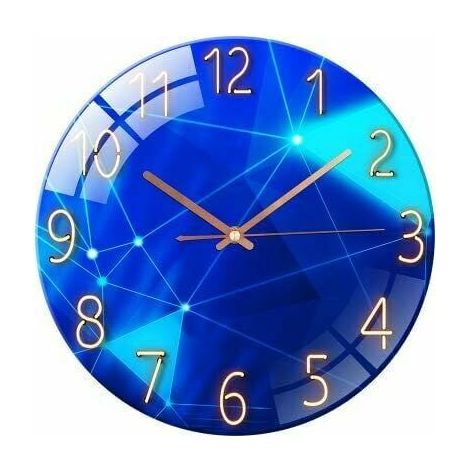 royaluxe - Horloge murale radio silencieuse horloge murale design moderne horloge murale silencieuse pour salon, cuisine, bureau et chambre (A) (1/4)