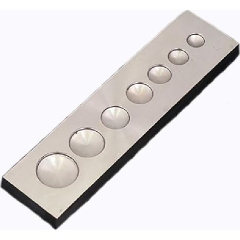 Base de rivets 7 en 1, outil de réglage de base ronde en acier inoxydable, outil de fixation de rivets en cuir pour bricolage du cuir (polissage fin)