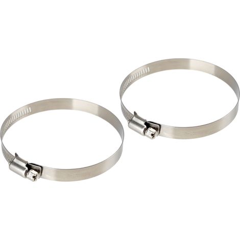 Fascette stringitubo in acciaio inox - set 2 pz - ↔ 12 mm - Ø 78-101 mm (1/2)