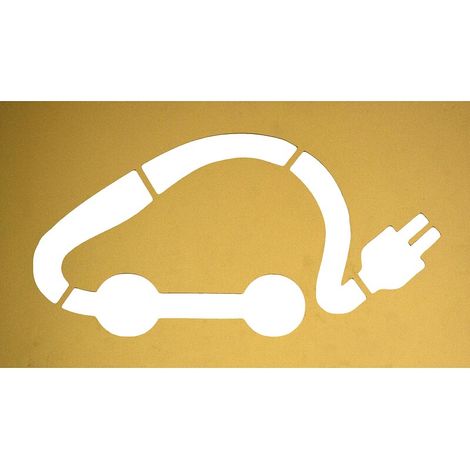 Pochoir voiture électrique grand modèle format du motif 600x1200 mm - TECHNIMA FRANCE SAS