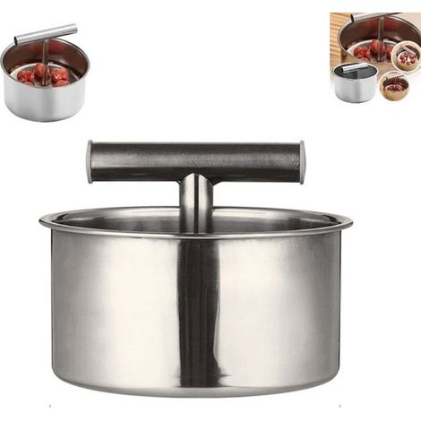1 forma per polpette, forma per polpette in acciaio inox con 12 cavità, pressa per carne con rivestimento antiaderente per polpette, cotte (1/5)