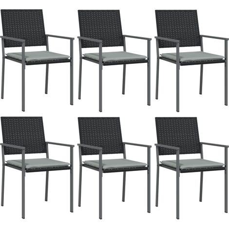 Maison Exclusive - Sillas jardín cojines 6 uds ratán sintético ne