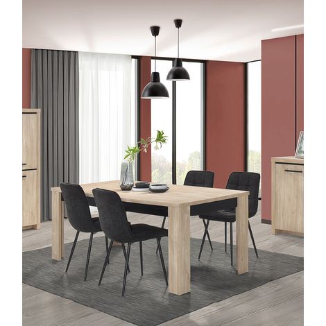 Table de salle à manger contemporaine chêne ivoire Spirit (1/5)