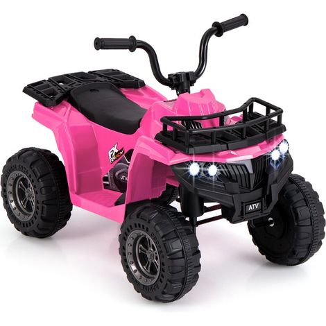 Quad elettrico per bambini 74,93 x 45,72 x 55,88 cm con lettore MP3 e fari LED alla moda in PP rosa 200017075