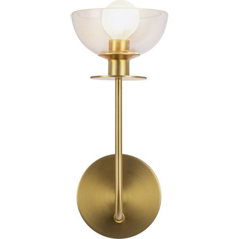 Elstead Alora Mood Sylvia Applique Contemporaine Or Brossé 1x E14