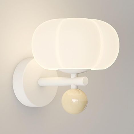 Appliques murales en forme de chandelier en forme de citrouille Applique murale de chevet Applique murale en métal avec abat-jour en acrylique Luminaires G9 Applique murale de conception moderne pour (1/5)