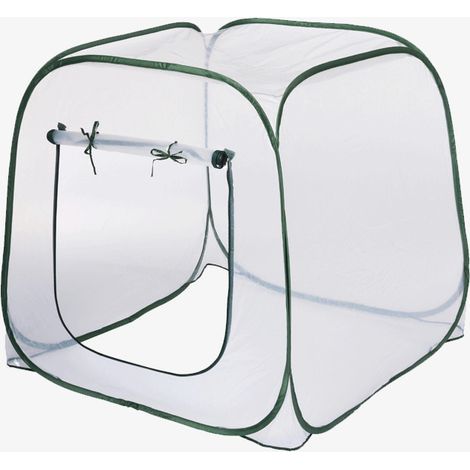 Direct Filet – Serre pop-up 1x1m en polyéthylène 0.8mm – Armature acier – Protection contre intempéries et nuisibles – Pour carré potager (1/3)